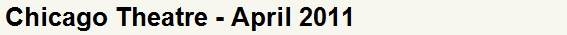Chicago Theatre - April 2011